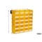 Triton Products Wall Storage Unit W/ (24) 5-3/8" L x 4-1/8" W x 3" H Yellow Bins & Wall Mount Rails 3-210YWS - alternate 2